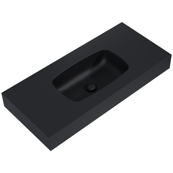 Elita UMYWALKA DIMPLE 100 ścienna MARMUR BLACK MATT 168863 / RE041000027160
