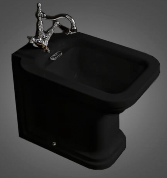 Kerasan 4121K5 WALDORF BIDET MF NERO LUCIDO ORO