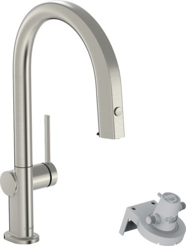 Hansgrohe Aqittura M91 Bateria kuchenna z wyciąganą wylewką z filtrem stal szlachetna szczotkowana 76803800
