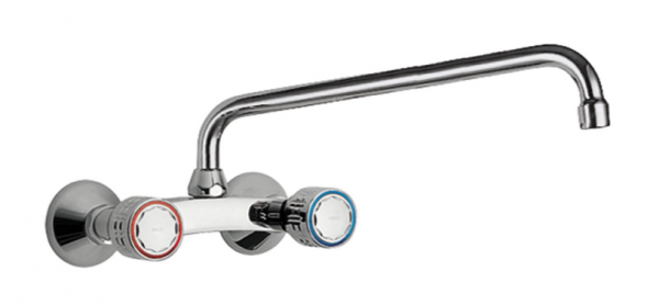 Tres Cocina Bateria dwuuchwytowa ścienna kuchenna 123360 Chrom