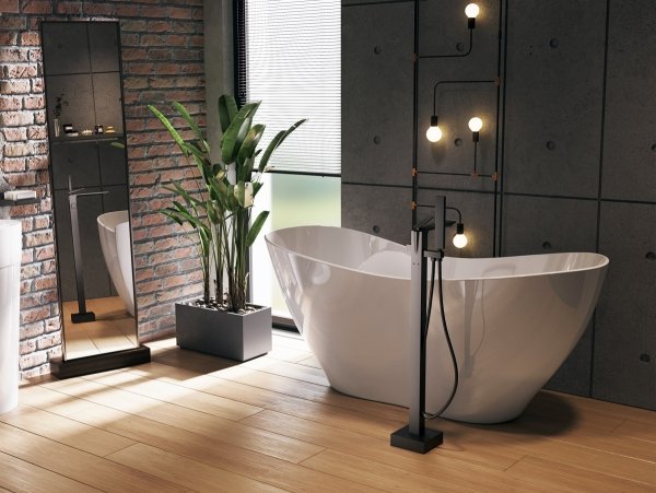Besco Viya Matt wanna wolnostojąca biały mat 170 + klik-klak chrom WMMB170V