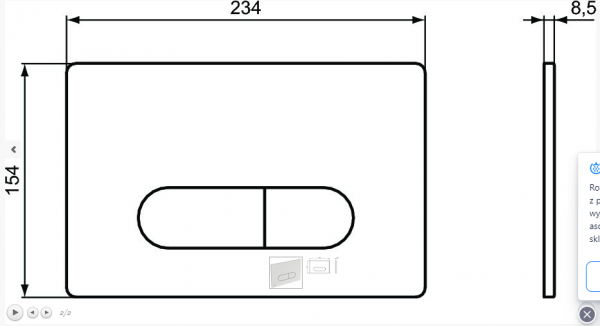 Ideal Standard ProSys Oleas Przycisk WC biały R0116AC