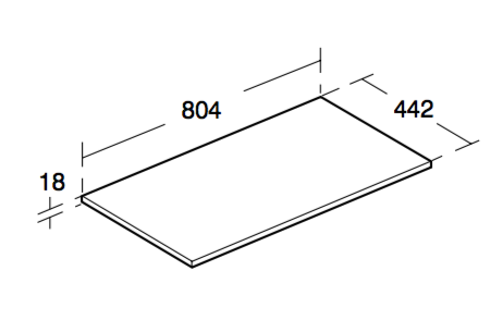 Ideal Standard Connect Air Blat 80 cm do umywalek nablatowych ciemnobrązowy mat E0849VY