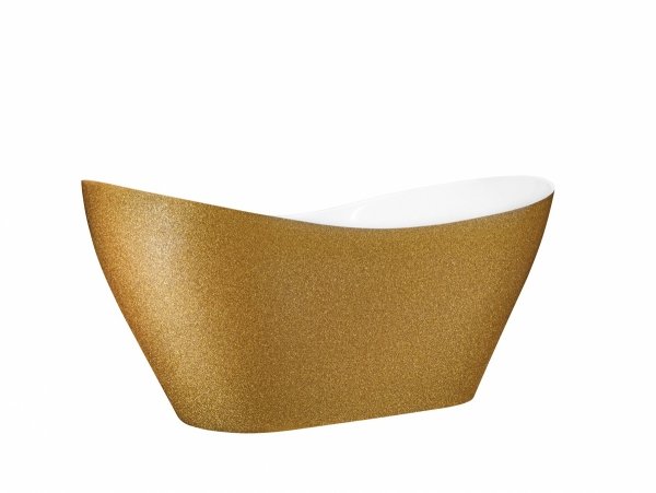 Besco Viya Glam 170 wanna wolnostojąca srebrna + klik-klak chrom WMD170VS