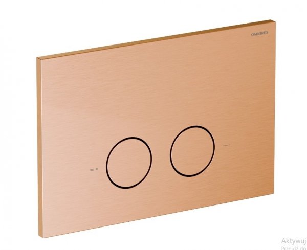 Omnires Eco Flush Set STRONGFRAME stelaż podtynkowy z ECO spłukiwaniem do miski toaletowej + STEEL-R45 przycisk spłukujący ze stali nierdzewnej miedź szczotkowana STFWCECO1R45RCPB