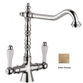  Giulini G Praga bateria umywalkowa bez korka bronzo 7533/BR