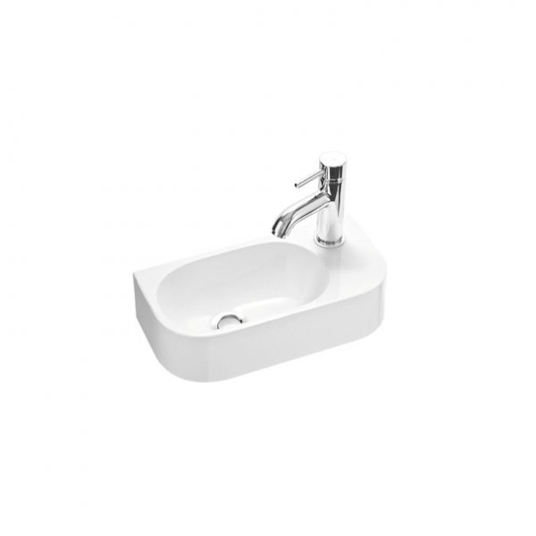 Marmorin Elara 2 umywalka mała 40x20 cm z otworem, biała PU026020400