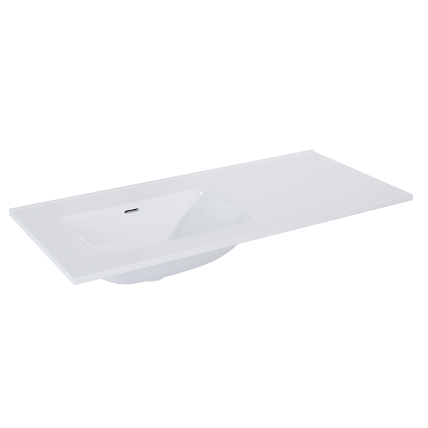 Elita UMYWALKA SKAPPA 100 BEZ OTWORU LEWA (60+40) CERAMICZNA WHITE 146036/RE041001068060