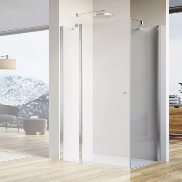 Ronal Sanswiss Solino ścianka prysznicowa 80 cm boczna do drzwi srebrny połysk SOLT108005007