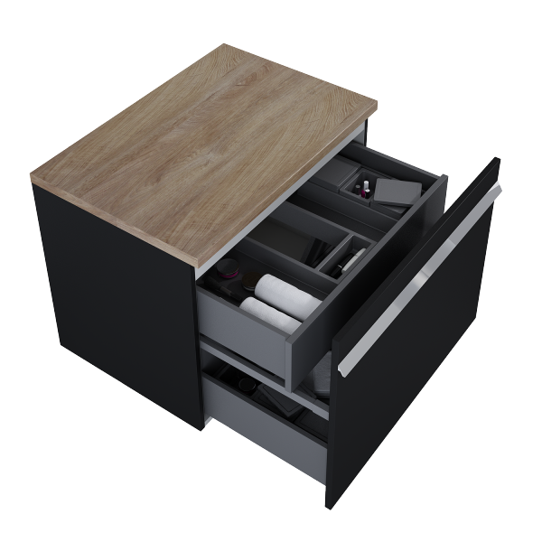 Elita KOLEKCJA MOODY SZAFKA MOODY 70 1S+1S BLACK MATT PDW 167685/RE010700037160 WYSYŁKA 