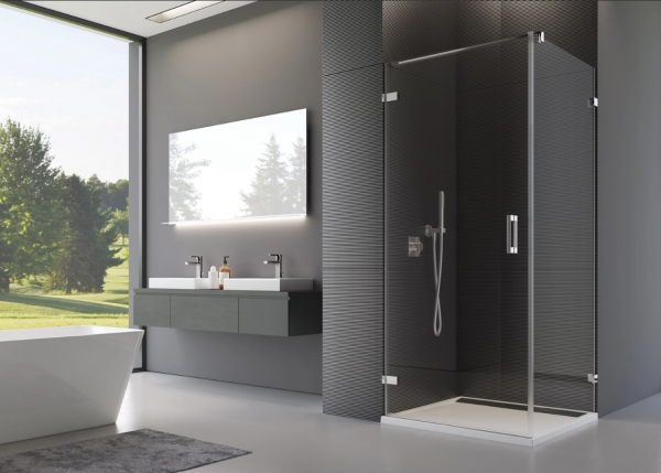 Ronal Pur Ścianka prysznicowa boczna - na wymiar Chrom Szkło przezroczyste PURDT2SM21007