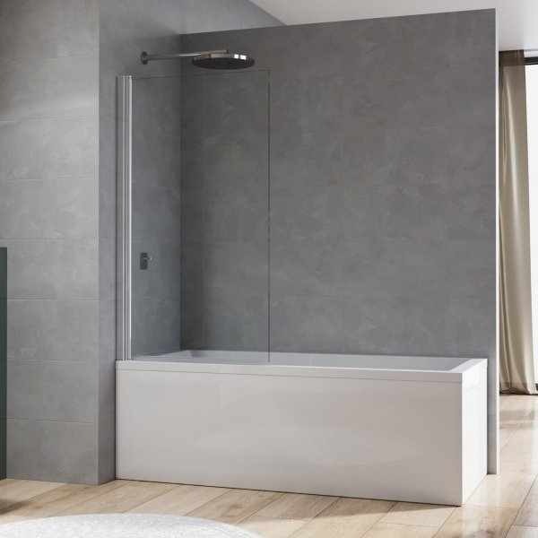 Ronal Arelia D20B1 parawan nawannowy 1-częściowy 80cm, profil srebrny połysk, szkło bezbarwne D20B10804007