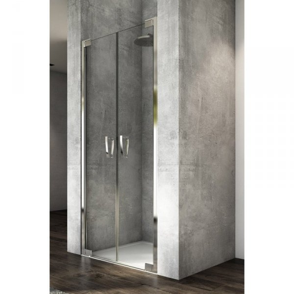 Sanswiss Cadura Drzwi wahadłowe dwuczęściowe 80cm z profilem przyściennym CA2C0805007