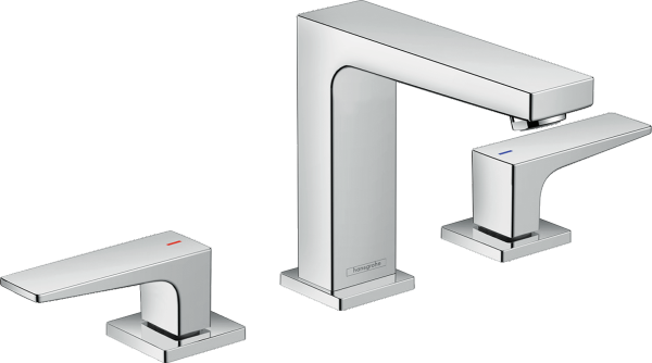 32514000 Hansgrohe Metropol 3-otworowa bateria umywalkowa 110 z uchwytami jednoramiennymi i kompletem odpływowym Push-Open