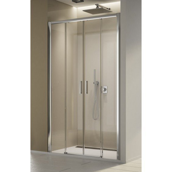 Sanswiss Top-Line S drzwi rozsuwane czteroczęściowe 160cm profil srebrny mat TLS41600107