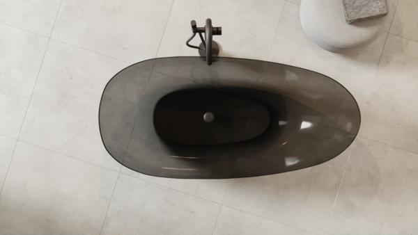 Besco Xara Carbon Grey wanna wolnostojąca 160 maskownica biała WAX160CGW