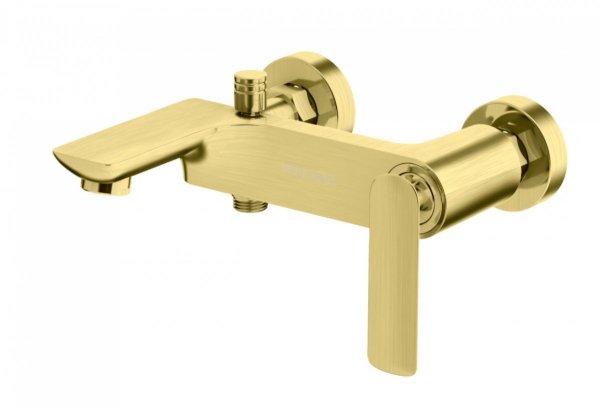 Kohlman Experience Brushed Gold bateria wannowa ścienna złoto szczotkowane QW110EGDB