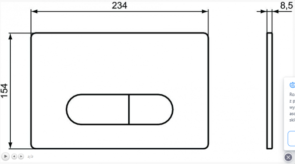 Ideal Standard ProSys Oleas Przycisk WC biały R0117AC