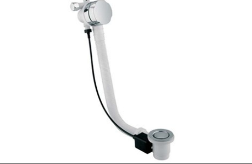  Vicario Przelew wannowy z napełnianiem 80cm czarny mat 260/80/CZAR