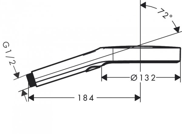 Hansgrohe Rainfinity Słuchawka prysznicowa 130 EcoSmart 9l/min biały matowy 26865700