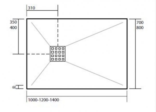 Kerasan H2.5 Brodzik prostokątny 70x120 cm, biały 703430