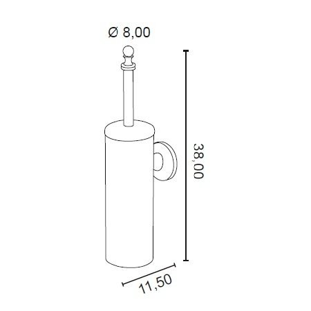 Gedy Allpe Perla szczotka wisząca chrom  PE220