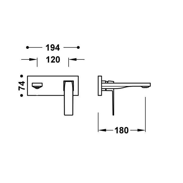 Tres SLIM ELEMENT NAŚCIENNY DO PODTYNKOWEGO KORPUSU BATERII UMYWALKOWEJ-20230031OR