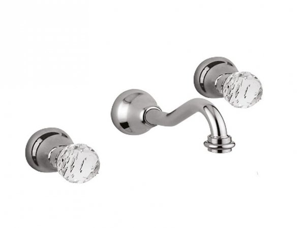 Giulini Giovanni Odessa bateria umywalkowa podtynkowa złota - uchwyty przezroczyste Swarovski 3923/S/ZŁ