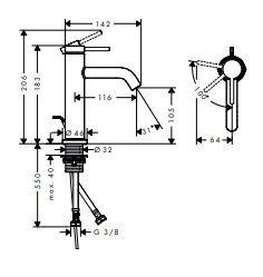 Hansgrohe Tecturis S Jednouchwytowe baterie umywalkowe Biały Matowy 73312700