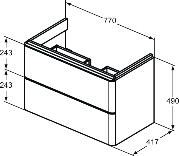 Ideal Standard Adapto Szafka pod umywalkę 77 cm ciemny orzech T4301PA