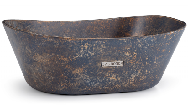 S.V.I.S. Design UMYWALKA 50 CM LIBRA BASIC - GRANITE NIEBIESKO-SZARY I OCHRA, LAKIER PÓŁMATOWY