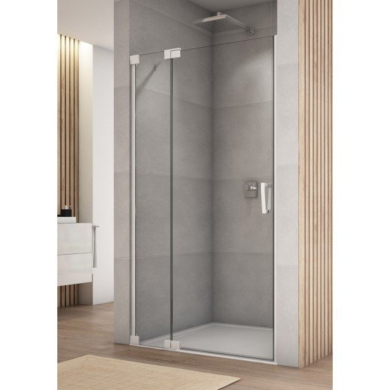 Sanswiss Cadura Drzwi wahadłowe jednoczęściowe ze ścianką stałą w linii 80cm CA31CG0805007