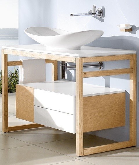 Villeroy &amp; Boch My Nature Umywalka nablatowa 61x36 cm bez przelewu z powłoką CeramicPlus biała Weiss Alpin 411060R1 