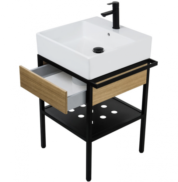 Deante TEMISTO Konsola łazienkowa stojąca z umywalką i z szufladą - 56.5x50 cm CDTD6U5S