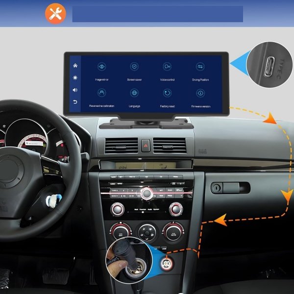 Radio Android Auto CAR PLAY nawigacja, kamera DVR cofania, WifI, Bluetooth
