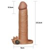 Add 3 Pleasure X Tender Vibrating Penis Sleeve Brown