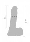 Dildo 7 inch with Balls Light skin tone