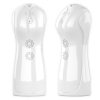 Masturbator - B - Series - Vibrating and Flashing Masturbation Cup USB 7+7 Function / Talk Mode (White)