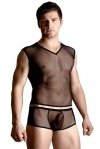 Net set - shirt and thong - black  M/L