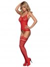 Bodystocking F214 , piękne, czerwone S/M/L. Podniecające