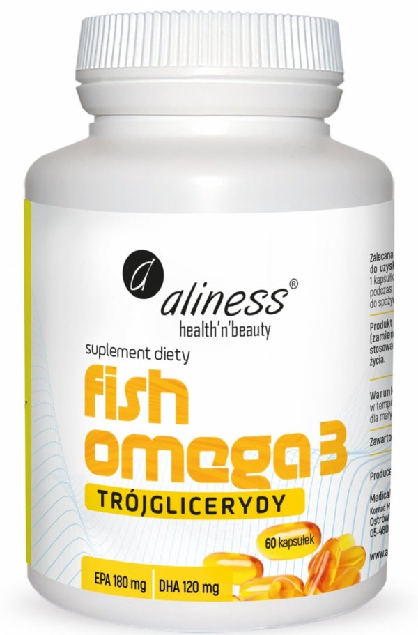 Aliness Fish Omega 3 Trójglicerydy 180/120mg 60 kapsułek