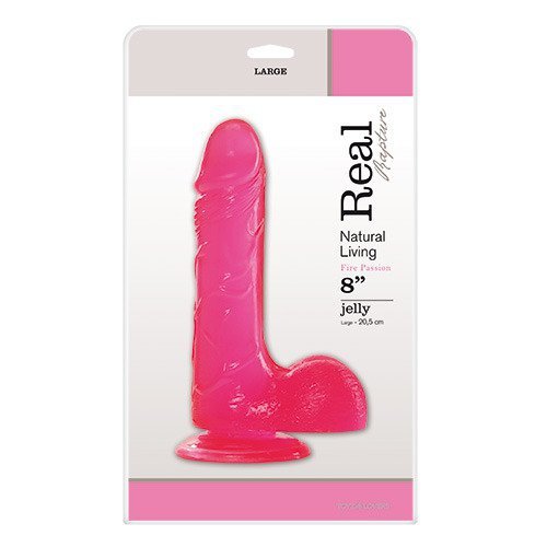Dildo-JELLY DILDO REAL RAPTURE PINK 8&quot;&quot;&quot;&quot;&quot;&quot;&quot;&quot;