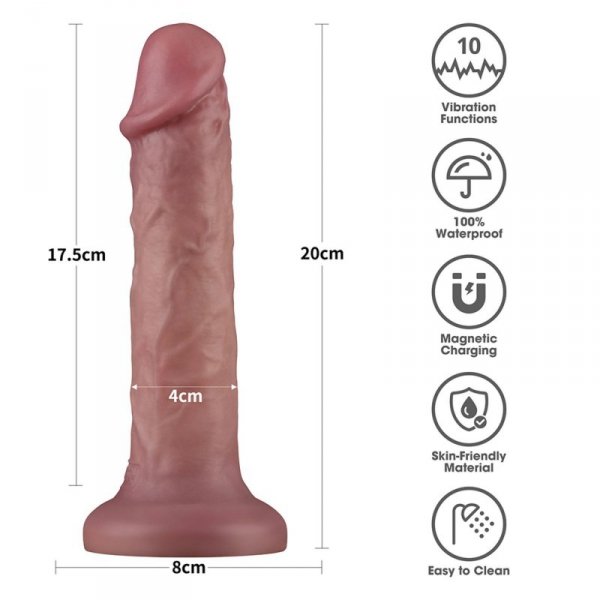 8&#039;&#039; Vibrating Dual Density Power Cock