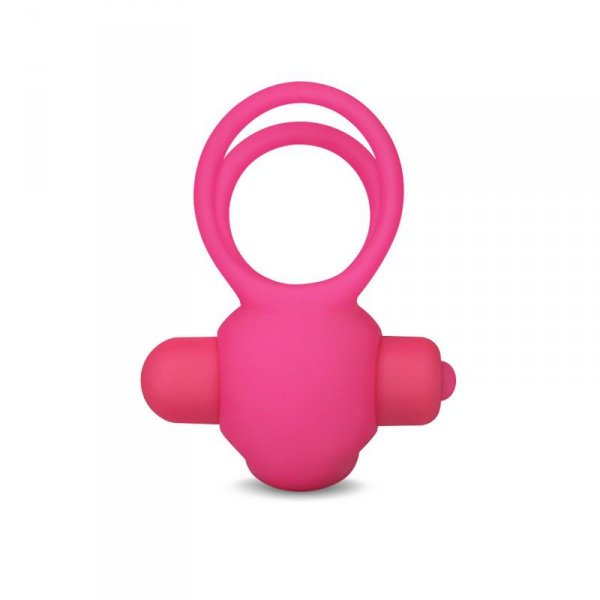 Power Clit Duo Silicone Cockring Pink