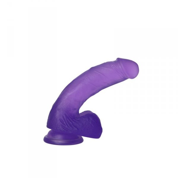 7&quot;&quot; Jelly Studs Crystal Dildo Medium Purple
