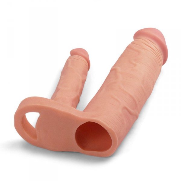 Add 2&quot;&quot; Pleasure X Tender Double Penis Sleeve