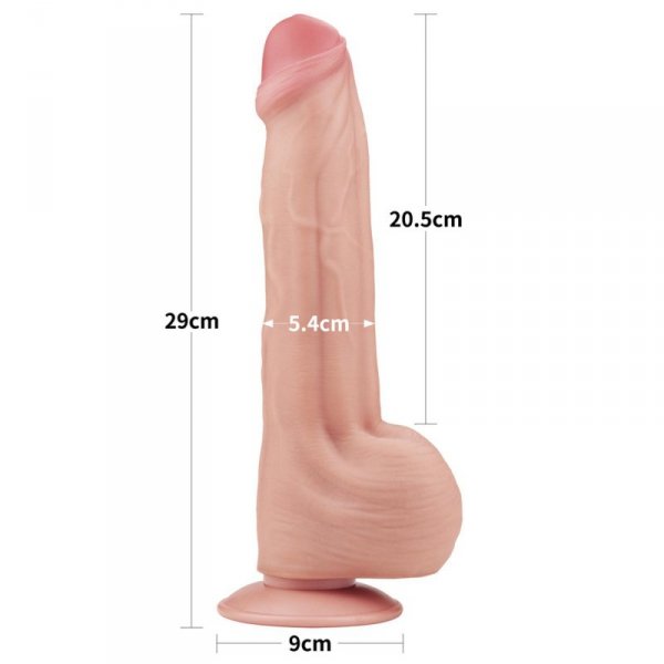 11.5&#039;&#039; King Sized Sliding Skin Dual Layer Dong
