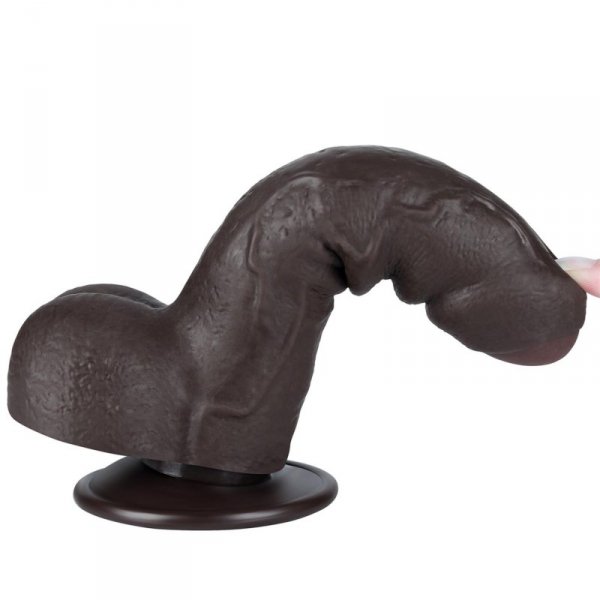 7&#039;&#039; Sliding Skin Dual Layer Dong Black