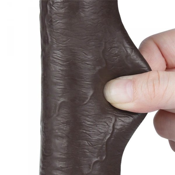 9&#039;&#039; Sliding Skin Dual Layer Dong Black