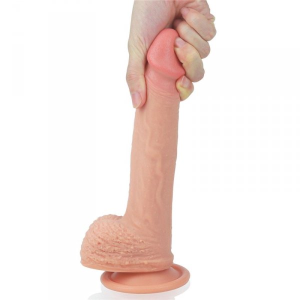8.5&#039;&#039; Dual layered Platinum Silicone Cock